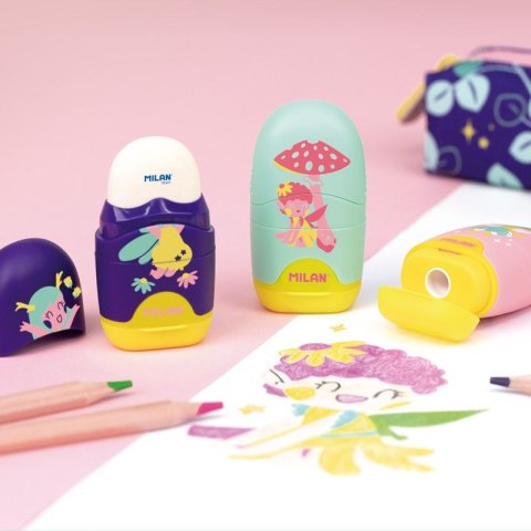 Sharpener - eraser MILAN CAPSULE FAIRY TALE, PUD. 16 PCS. MILAN