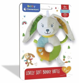 Rattle Plush Toy Rabbit CLEMENTONI 17820 CLM CLEMENTONI