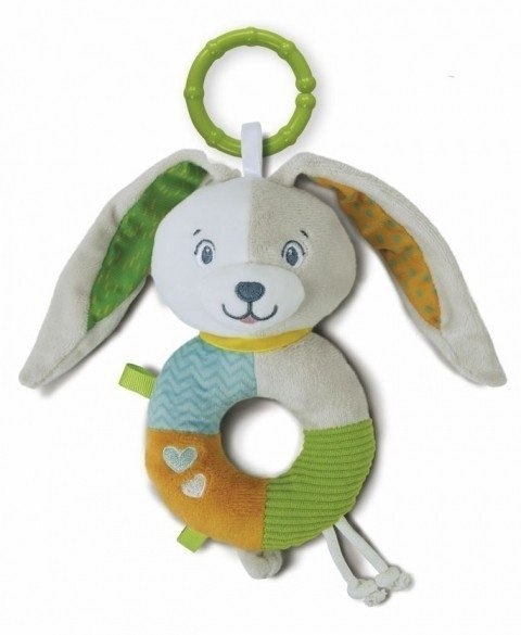 Rattle Plush Toy Rabbit CLEMENTONI 17820 CLM CLEMENTONI