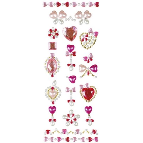 SELF-ADHESIVE CRYSTALS HEARTS CRAFT-FUN HASTA SERIES