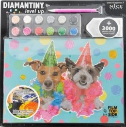 MOSAIC SEQUIN MOSAIC DOGS PARTY 32X32 B/C RUSSELL N 96110 RUSSELL