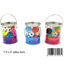 RUBBER BALL 3 CM MIX IN A JAR PACK OF 10 PCS. MIDEX KD1587 MID TOYS
