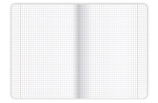 TOP 2000 BOOKWORM/RETRO NOTEBOOK, A5 32 GRID PAGES WITH HAMELIN MARGIN