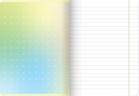 TOP 2000 CUTY/GRADIENT NOTEBOOK, A5 80 RULED SHEETS WITH HAMELIN MARGIN