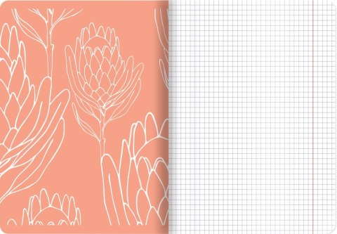 TOP 2000 FLOWERS NOTEBOOK, A5 32 CHECKED SHEETS WITH MARGIN HAMELIN