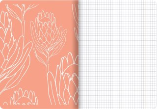 TOP 2000 FLOWERS NOTEBOOK, A5 80 GRID SHEETS WITH MARGIN HAMELIN