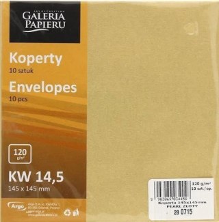 ENVELOPE 145X145 NK PEARL GOLD GAL PAP PB PB10PCS ARGO 280715 ARG ARGO