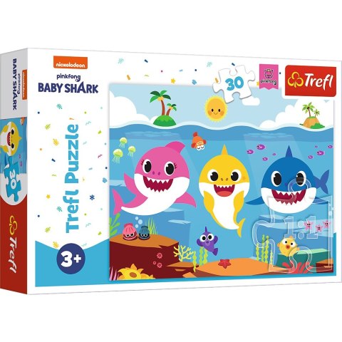 PUZZLE 30 PIECES UNDERWATER WORLD OF SHARKS TREFL 18284 TR