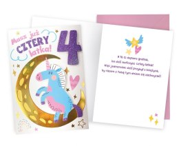 CARNET DKP-038 BIRTHDAY 4 NUMBERS, UNICORN PASSION CARDS - CARDS
