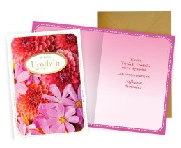 CARNET PR-476 ON BIRTHDAY FLOWERS PASSION CARDS - CARDS