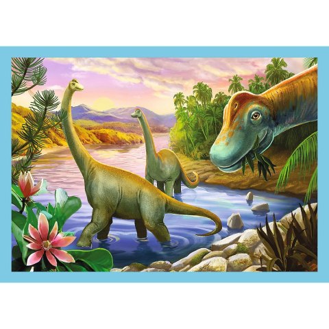 PUZZLE 4IN1 TREFL UNIQUE DINOSAURS PUD TREFL 34609 TR