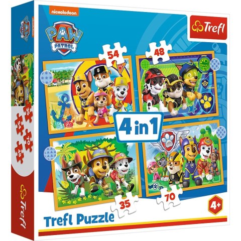 PUZZLE 4IN1 HOLIDAY PAW PATROL PUD TREFL 34395