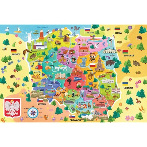 PUZZLE 54 ELEMENTS TREFLIKA MAP OF POLAND TREFL 15556