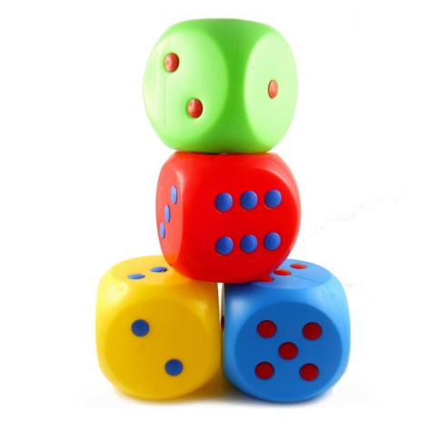 Dice 10 cm - Colorful Set | Nina 00127