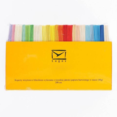 Business card envelopes 100x56mm - mix of colors - Pack of 200