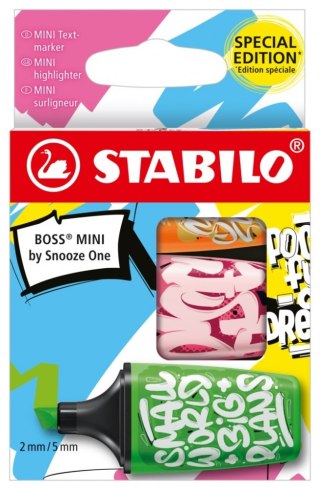 HIGHLIGHTER MINI 3 COLORS BOSS STABILO 07/03-71 STABILO