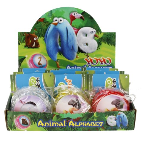 YO-YO 6 CM LIGHT AND SOUND ANIMAL ALPHABET MEGA CREATIVE 471039