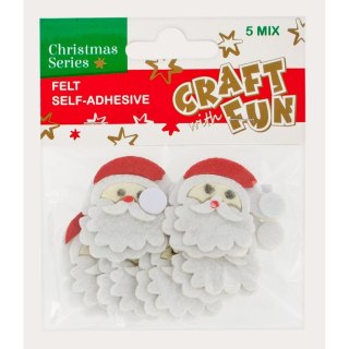 DECORATIVE SELF-ADHESIVE FELT CHRISTMAS MIX CRAFT WITH FUN 439579