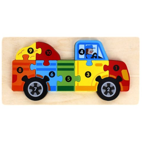 WOODEN PUZZLE AUTO 10 PIECES MEGA CREATIVE 474356