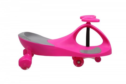 Gravity Rider Swing Car model 8097 LED rubber wheels pink-gray
