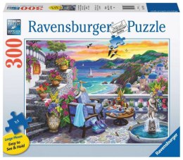 Puzzle 2D Large Format Sunset over Santorini 300 pieces