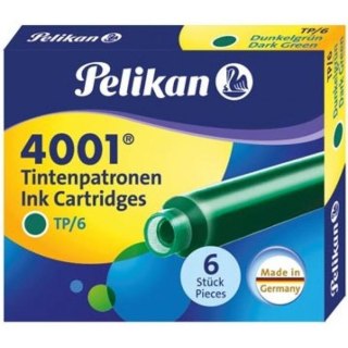 PEN CARTRIDGES SHORT GREEN 6 PCS PELIKAN