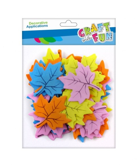 FOAM STICKERS SELF-ADHESIVE MAPLE LEAVES CRAFT WITH FUN 463443