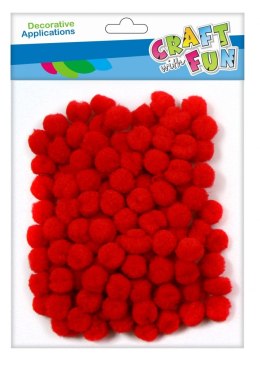 DECORATIVE POMPON 1 CM RED CRAFT WITH FUN 463924