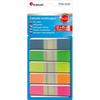 INDEXING TAB 12X45M 20X5 COLORS FLUO TITANUM TSN-5210