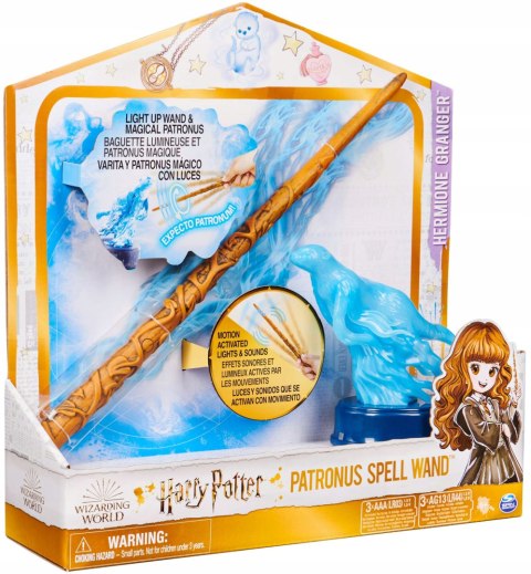 Hermione's wand with Patronus figurine