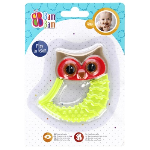 BAM BAM Owl Teether 13X18X2 MIX4 B/C 288/576 BAM BAM