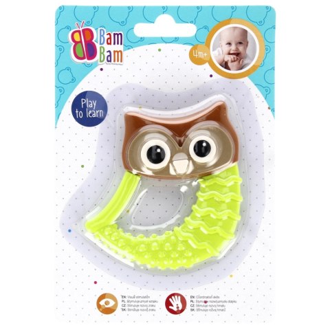 BAM BAM Owl Teether 13X18X2 MIX4 B/C 288/576 BAM BAM