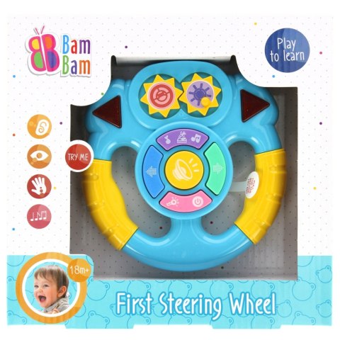 BAM BAM MUSIC STEERING WHEEL B/O 24X23X5 WB 48/96 BAM BAM