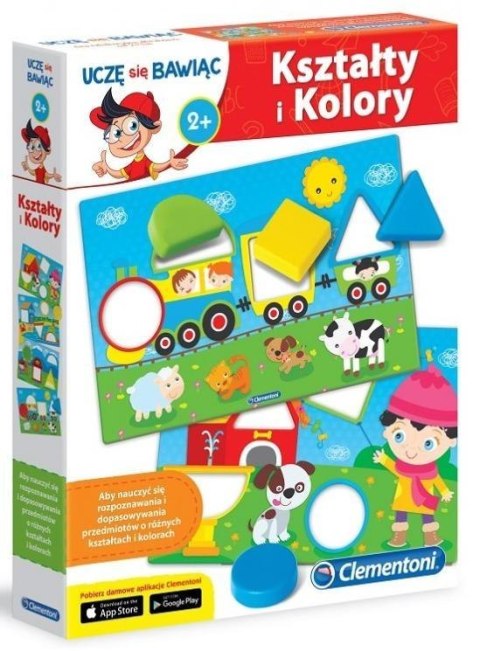 EDUCATIONAL GAME SHAPES AND COLORS 2-5 YEARS OLD PUD CLEMENTONI 50764 CLM CLEMENTONI