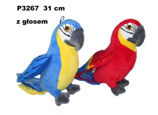 PLUSH TOY PARROT WITH VOICE 31CM SA SUN-DAY