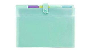 FOLDING FOLDER A4 PP 5 COMPARTMENTS PASTEL GREEN BIURFOL THP-A4-04 BIURFOL