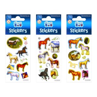 STICKERS 7X18 CM SILVER HORSE 2 STICKER BOO 382540