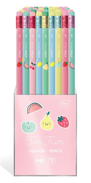 GUM PENCIL HB TUTTI FRUTTI INT WB A 72