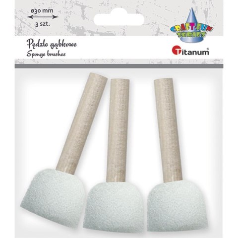 SPONGE BRUSHES 3 CM 3 PCS. TITANUM CRAFT-FUN SERIES