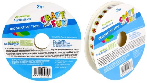 DECORATIVE SELF-ADHESIVE TAPE WHITE 2M CRAFT WITH FUN 480014