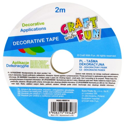 DECORATIVE SELF-ADHESIVE TAPE WHITE 2M CRAFT WITH FUN 480014