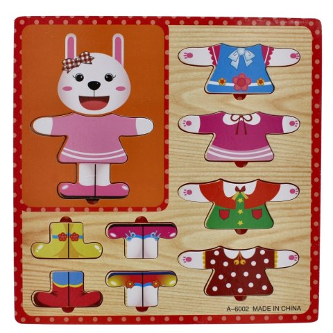 WOODEN PUZZLE 10 PIECES CLOTHES MEGA CREATIVE 459790