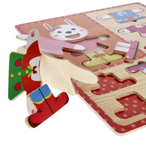 WOODEN PUZZLE 10 PIECES CLOTHES MEGA CREATIVE 459790