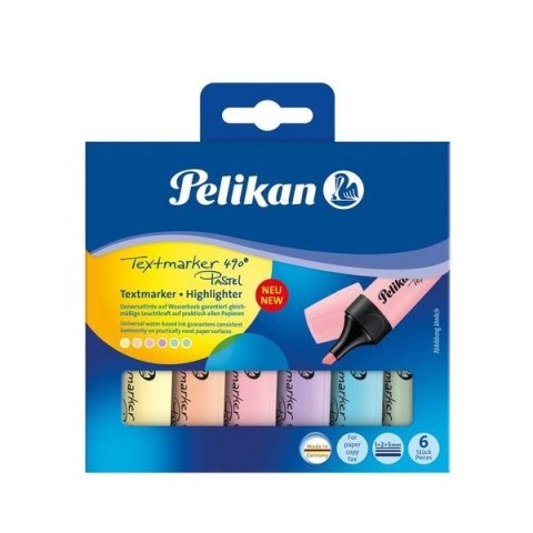 HIGHLIGHTER 6 COLORS PASTEL PELIKAN 817325