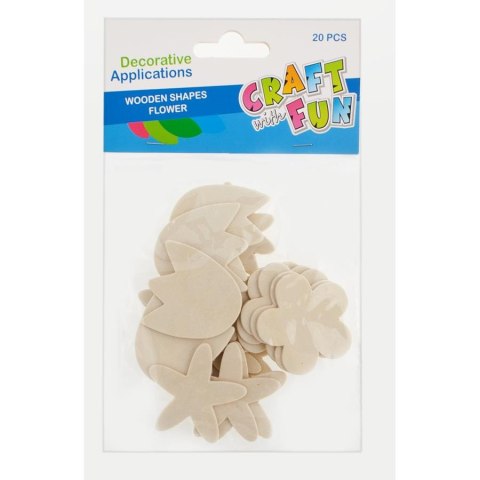 DECORATIVE ORNAMENT WOODEN FLOWERS CRAFT WITH FUN 304032