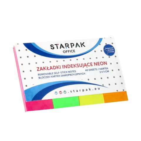 SELF-ADHESIVE INDEXING TAB NEON 4 PIECES STARPAK 244151