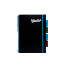 BOOKBOOK B5 100 SHEETS CHECKERED NEON BLUE PUKKA 3086S-PPN