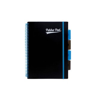 BOOKBOOK B5 100 SHEETS CHECKERED NEON BLUE PUKKA 3086S-PPN