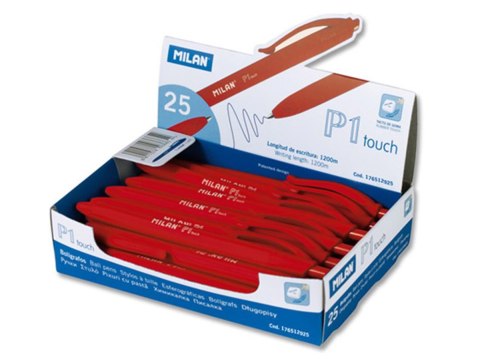 PEN MILAN P1 TOUCH RED, BOX 25 PCS.