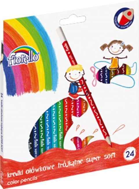 TRIANGULAR PENCILS FIORELLO SUPER SOFT 24 COLOR